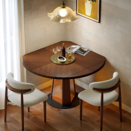 90 - 120 cm Solid Wood Extendable Dining Table with Light - thumbnail 4