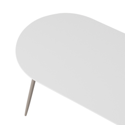 6-Person Oval Sintered Stone Top Outdoor Patio Dining Table in White (1801 mm Width) - thumbnail 8