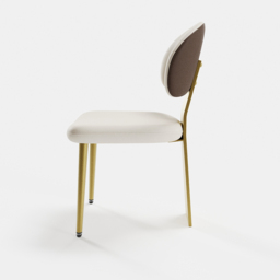 White Upholstered Dining Chair 8-Pieces Modern Armless Side Chair Curved Back - thumbnail 9