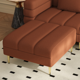 2300mm Boucle Modular L-Shaped Couch with Chaise Modern 3-Seater Sofa - thumbnail 6