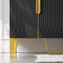 Aro 1500mm Black Double Basin Freestanding Bathroom Vanity Drawers Faux Marble Top - thumbnail 8