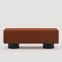 Teddy Fabric Fluffy Faux Fur Flip Top Wood Storage Entryway Bench - thumbnail 9