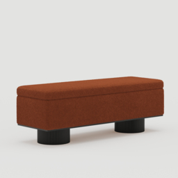 Teddy Fabric Fluffy Faux Fur Flip Top Wood Storage Entryway Bench - thumbnail 8