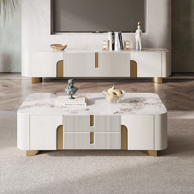 Artus Sintered Stone TV Stand & Coffee Table Set - image 1