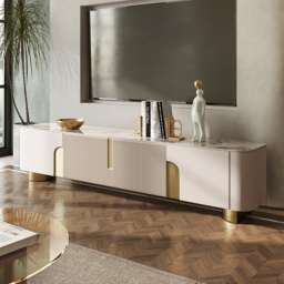 Artus Sintered Stone TV Stand & Coffee Table Set - thumbnail 5