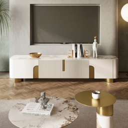 Artus Sintered Stone TV Stand & Coffee Table Set - thumbnail 4