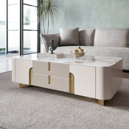 Artus Sintered Stone TV Stand & Coffee Table Set - thumbnail 8