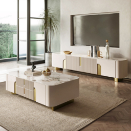 Artus Sintered Stone TV Stand & Coffee Table Set - thumbnail 2