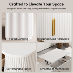 "Modern 65"" L-Shape White Executive Desk with Lift-Top, Drawers & Cabinet, Right Hand" - thumbnail 9