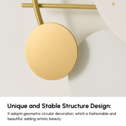 Modern 3D Round Wall Clock Decor Gold Pendulum Geometric Mute Metal Home Clock Art - thumbnail 7