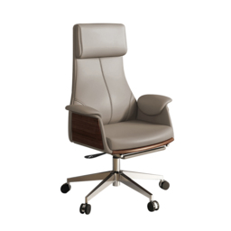 Set Modern Black L-Shape Standing Desk & Leather Office Desk Chair Set Khaki (1815mm) - thumbnail 8