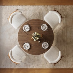 119 - 200 cm Extendable Round-to-Oval Wood Dining Table with Fluted Base, Seats 4-6 - thumbnail 6