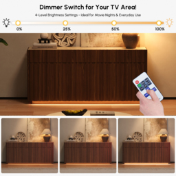 Aura 165 cm Ash Wood Slatted Walnut TV Stand with Sintered Stone Top - thumbnail 6