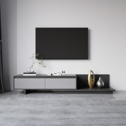 Fero Grey Extendable TV Stand with 2 Drawers(120 - 200 cm) - thumbnail 2