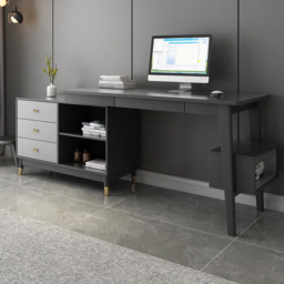 Ultic Gary L Shaped Home Office Desk Desk with Storage Drawers & Shelf Computer Desk (120 cm) - thumbnail 7
