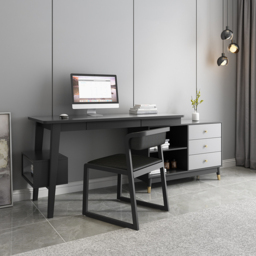 Ultic Gary L Shaped Home Office Desk Desk with Storage Drawers & Shelf Computer Desk (120 cm) - thumbnail 5