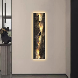 Modern Abstract LED Wall Art with Backlit Light Unique Textured Design for Living Room Home Decor - thumbnail 3
