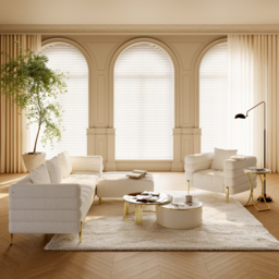 White Boucle Accent Chair Modern Modular Arm Chair - thumbnail 4