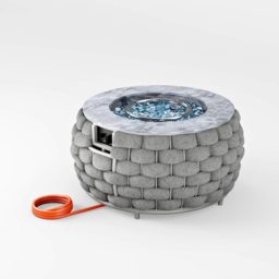Smokeless Propane Outdoor Fire Pit Table Round Patio Furniture Firepit in Aluminium Alloy (350 cm High) - thumbnail 6