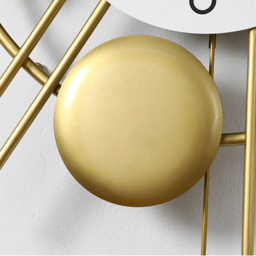 Modern Distinctive Metal Wall Clock with Gold Pendulum - thumbnail 6