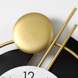 Modern Distinctive Metal Wall Clock with Gold Pendulum - thumbnail 5