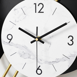 Modern Distinctive Metal Wall Clock with Gold Pendulum - thumbnail 4