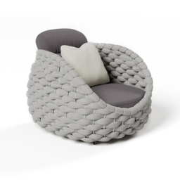 4 PCS Woven Rope garden Sectional Sofa Set Modern Yard & Patio Furniture for 4 Person in Gray Cushion & Pillow Included - thumbnail 9