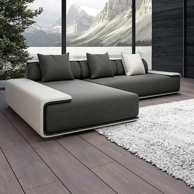 Doart 2850mm Cotton & Linen 4-Seater Modern Corner Modular Sectional Sofa L-Shaped - image 1