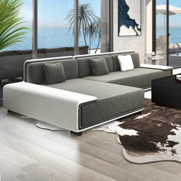 Doart 2850mm Cotton & Linen 4-Seater Modern Corner Modular Sectional Sofa L-Shaped - thumbnail 3