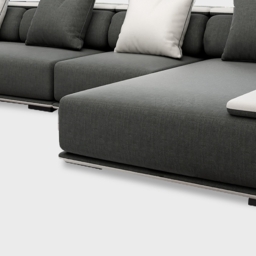 Doart 2850mm Cotton & Linen 4-Seater Modern Corner Modular Sectional Sofa L-Shaped - thumbnail 6