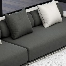 Doart 2850mm Cotton & Linen 4-Seater Modern Corner Modular Sectional Sofa L-Shaped - thumbnail 5