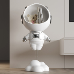 Modern White Astronaut Side Table Floor Figurine End Table Storage Decoration - thumbnail 3