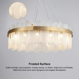 Modern Round 14-Light Tiered Clear Glass Chandelier - thumbnail 9