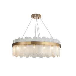 Modern Round 14-Light Tiered Clear Glass Chandelier - thumbnail 8