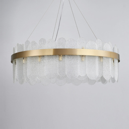 Modern Round 14-Light Tiered Clear Glass Chandelier - thumbnail 7