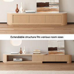 Velar Extendable Sintered Stone Top TV Stand with 3 Drawers (180 - 290 cm) - thumbnail 8