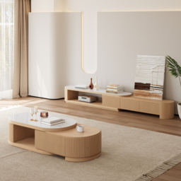 Velar Extendable Sintered Stone Top TV Stand with 3 Drawers (180 - 290 cm) - thumbnail 6