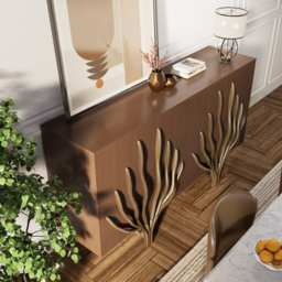 1600mm Sideboard Branch Design Mid Century Modern Buffet with 2 Doors 2 Shelves - thumbnail 8