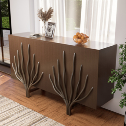 1600mm Sideboard Branch Design Mid Century Modern Buffet with 2 Doors 2 Shelves - thumbnail 2