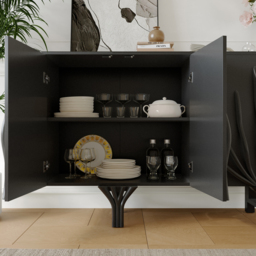 1600mm Sideboard Branch Design Mid Century Modern Buffet with 2 Doors 2 Shelves - thumbnail 5