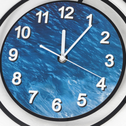 625mm Modern 3D Acrylic Silent Large Bicycle Wall Clock Home Decor Art in Black & Blue - thumbnail 7