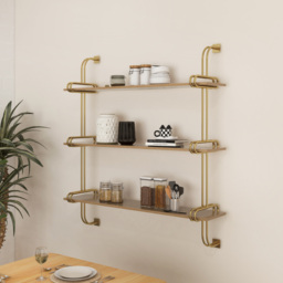 3-Tier Luxury Floating Shelves Wall Shelf in MDF Wall Mounted Shelves - thumbnail 5