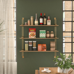 3-Tier Luxury Floating Shelves Wall Shelf in MDF Wall Mounted Shelves - thumbnail 4