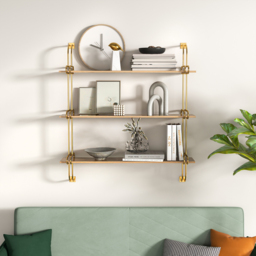 3-Tier Luxury Floating Shelves Wall Shelf in MDF Wall Mounted Shelves - thumbnail 3