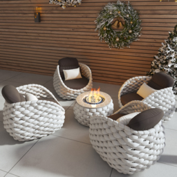 Smokeless Propane Outdoor Fire Pit Table Round Patio Furniture Firepit in Aluminium Alloy (3500 mm High) - thumbnail 3