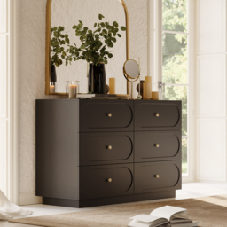 1200 mm Modern Natural 6-Drawer Dresser with Charging Station - thumbnail 2