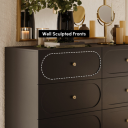 1200 mm Modern Natural 6-Drawer Dresser with Charging Station - thumbnail 9