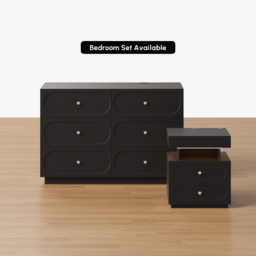 1200 mm Modern Natural 6-Drawer Dresser with Charging Station - thumbnail 4