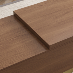 "Mordelle Extendable Up to 70.8"" Rectangle Walnut Coffee Table with 2 Drawers" - thumbnail 8