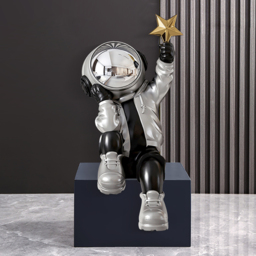 610mm Resin Astronaut Star Sculpture Figurine Ornament Art Decor Living Room Bedroom - thumbnail 1